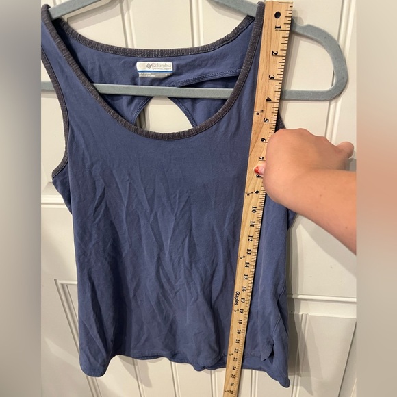 Columbia small Blue Cut Out Sleeveless Tank Top - Picture 6 of 6